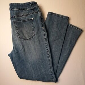 Chico's Jeans Size 8 So Slimming Girlfriend Slim Leg Ankle Medium Wash Stretch